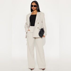 Ruby Blazer Pant Set - Stone